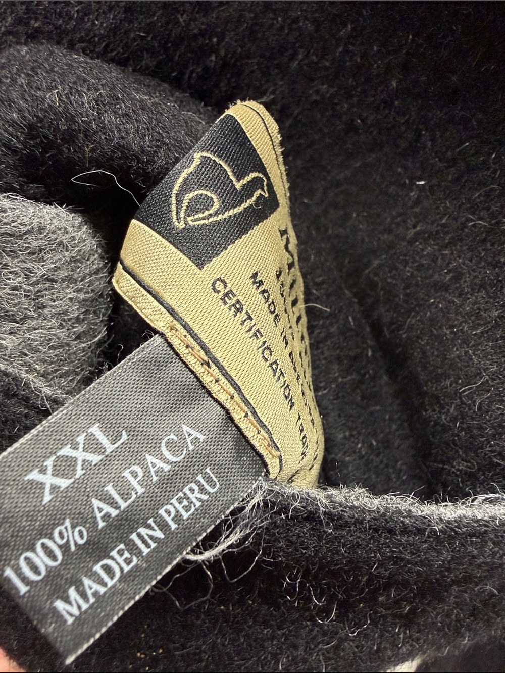 Millma's 100% Alpaca Jacket Knit Sweater Reversible Gray Black Plus Size XXL - Picture 8 of 10